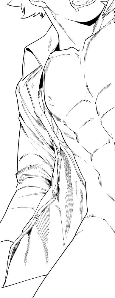脇周りなどを修正していました。
個人的に良く描けた気がします。 