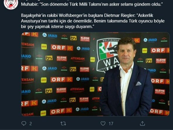 UEFA Avrupa ligi takimlarindan Betnanonun sponsor olduğu Wolfsberger AC Başkanı açıklaması ;