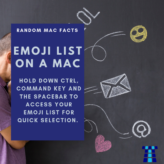 TowerwatchTech's tweet photo. Want to save time and effort using emojis on a MAC? Hold down the Ctrl + Command key + space bar for a quick emoji list to choose from. 
#macemojis #TechTips #TechTrends #howto https://t.co/iQjyT1jAd5