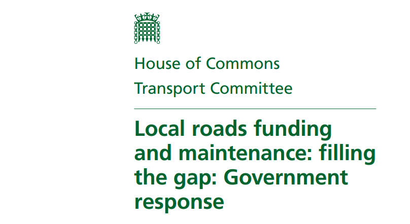 🛣️On Monday we're publishing the Government's response to our #LocalRoads report.

In July we recommended that <a href="/transportgovuk/">Department for Transport</a> secure a long-term funding settlement for local roads and make it easier for the public to report #potholes.

Find out how they've responded on Monday.