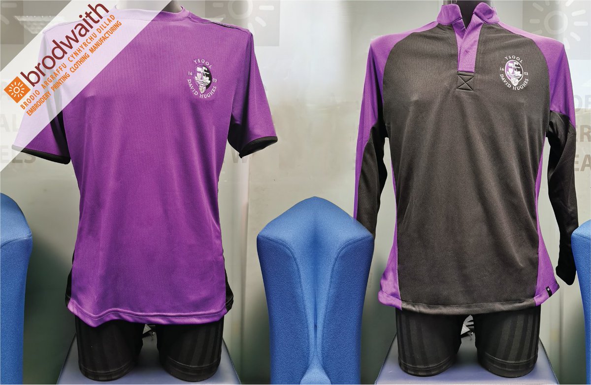 Gwisg Addysg Gorfforol newydd Ysgol David Hughes Blwyddyn 7 ar gael yn ein Siop Llangefni. New, Year 7 Ysgol David Hughes PE uniform available in Llangefni shop <a href="/BrodwaithCyf/">Brodwaith</a>