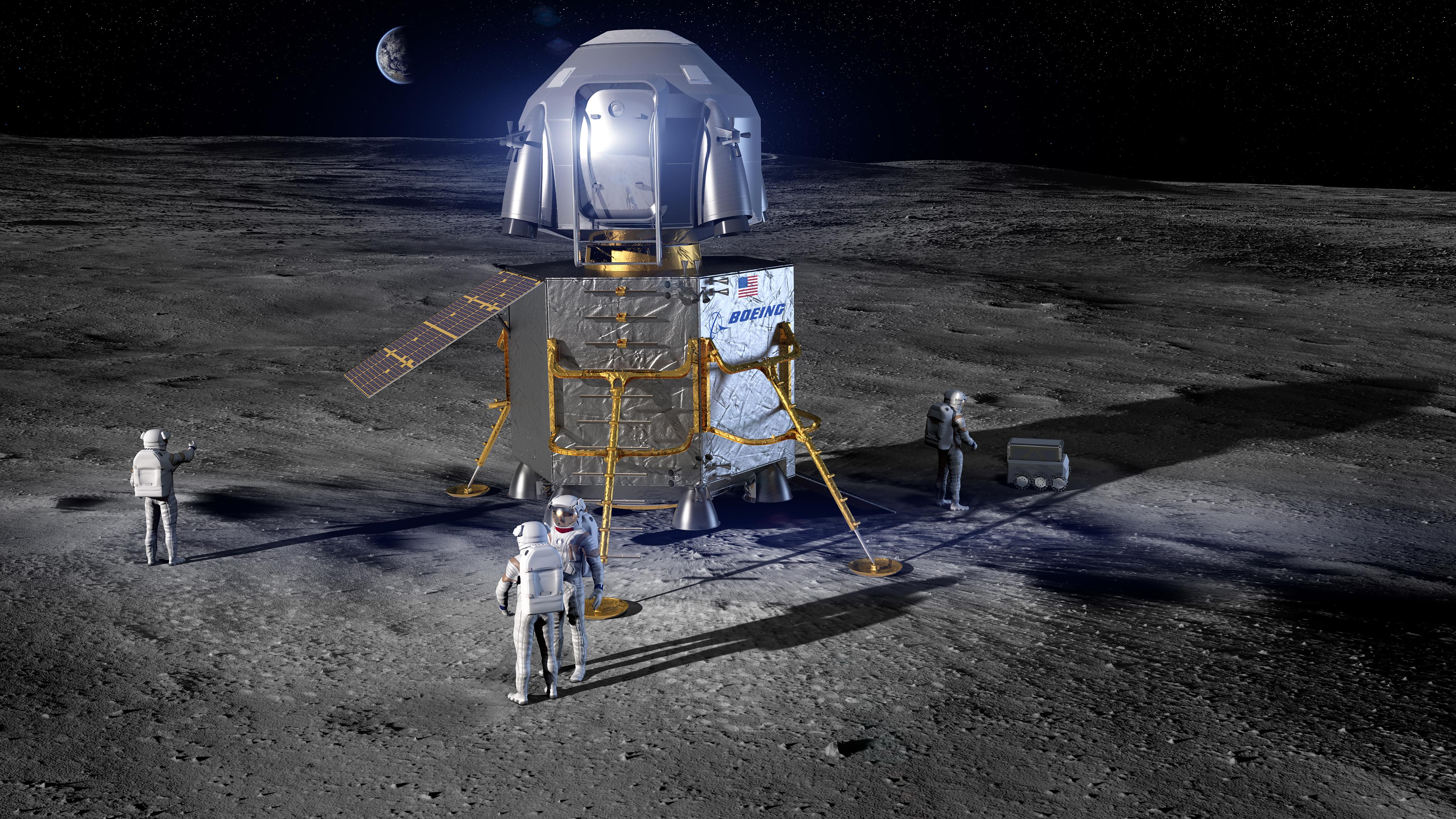 21 февраля 2024 года лунный. Lunar Lander космический аппарат.