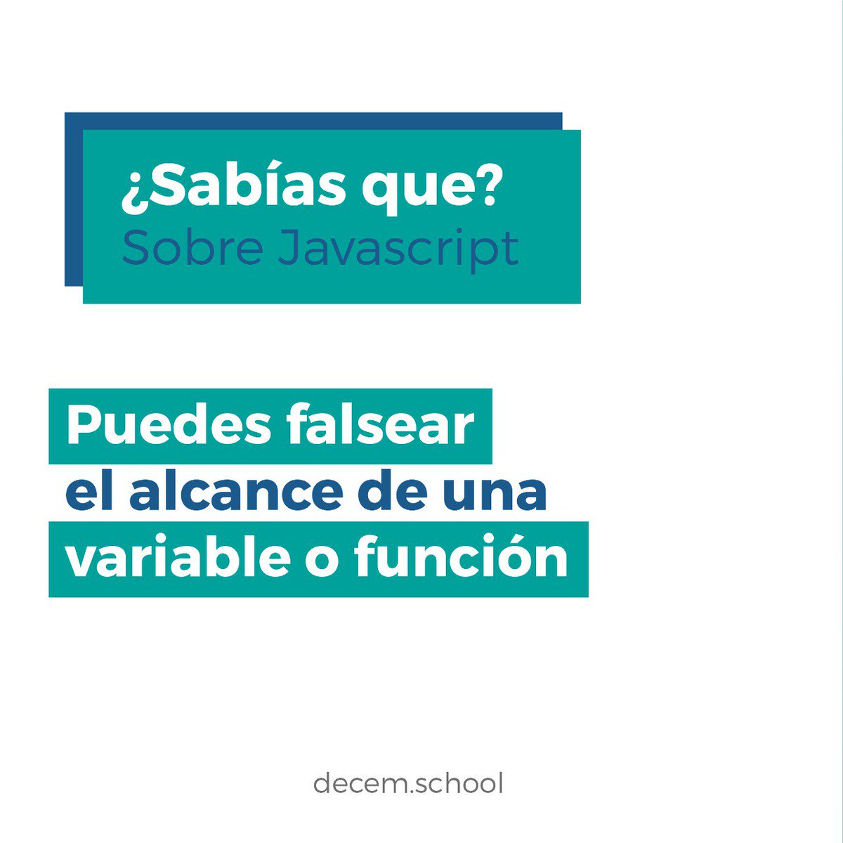 Fórmate en Javascript en <a href="/Decem_Formacion/">Decem</a>, el lenguaje de programación fundamental para la creación de webs interactivas. 💻