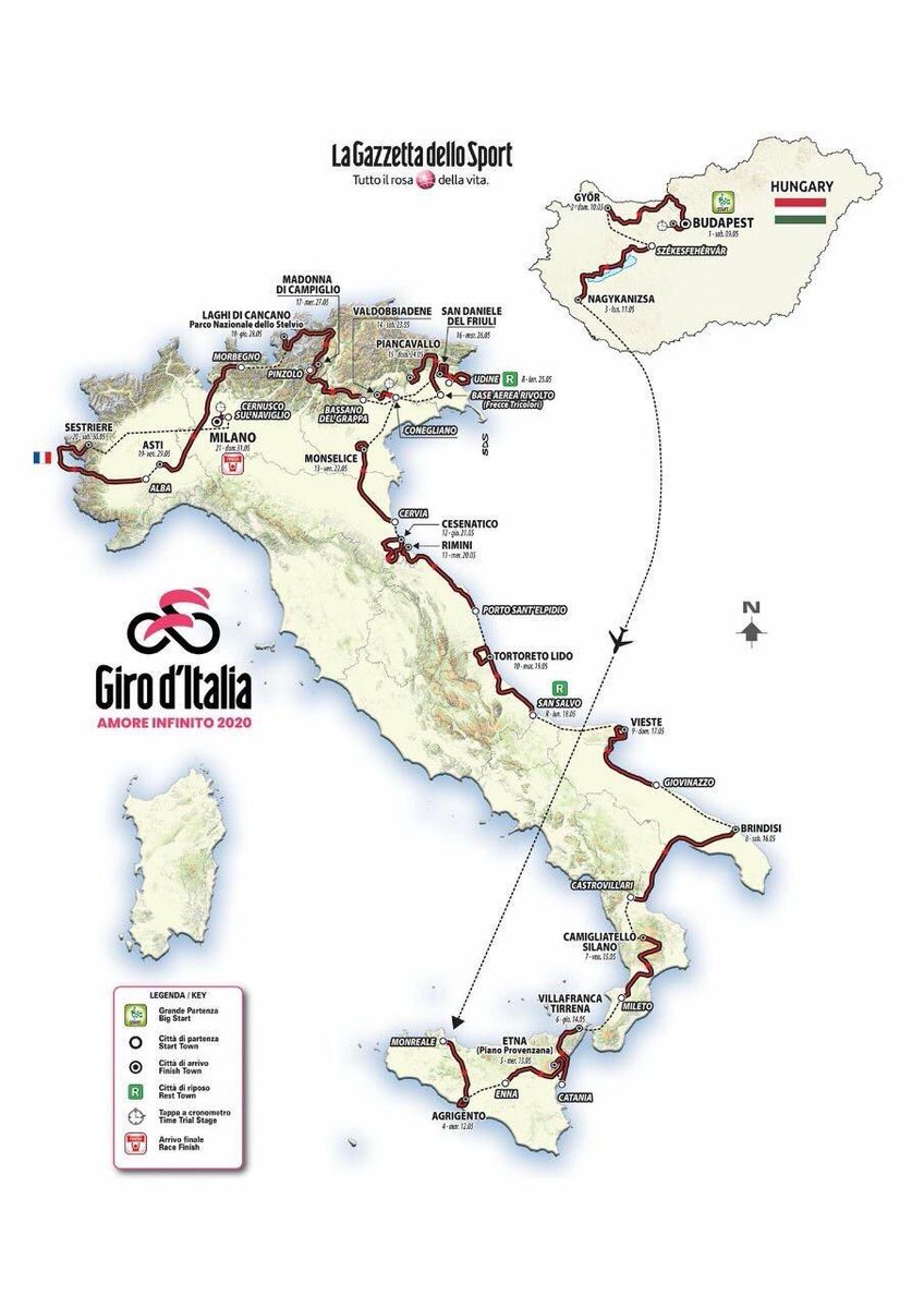 Pinarello_Q36_5's tweet photo. ๐ฎ๐น #Giro
What a spectacle @giroditalia 2020 is set to be... here is the route! ๐ https://t.co/dm7FCNV60e