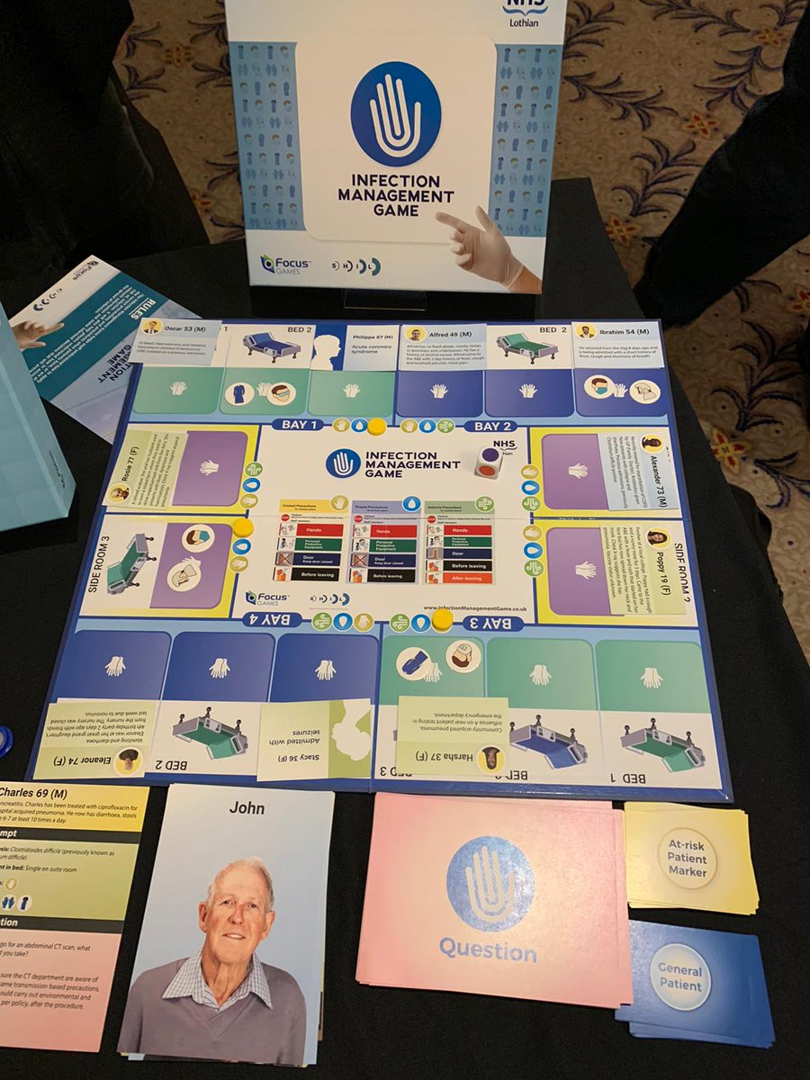 innoscothealth's tweet photo. We're delighted that the Infection Management Game is being showcased at #IPSScot19 @IPS_Infection today: drop by poster ID4 or the @FocusGames stand to find out more about the #innovative training solution by @NHS_Lothian inventor @odette_brooks. https://t.co/z6mZk8KD8S https://t.co/ErICuMVwom