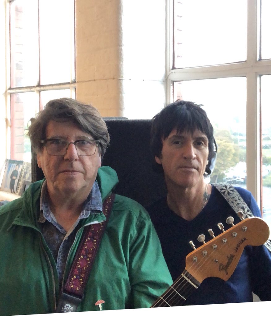 Two very talented northern lads hanging out yesterday. #guitarheroes