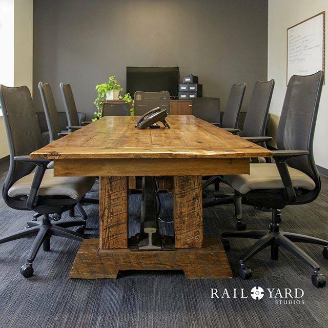 Trestle style tables have a long beam running through the center affixing the legs to one another as a structural element. Being railroaders, we decided that a steel rail would serve that function nicely. The trestle name fits well with a particular styl… ift.tt/2pbGiI7