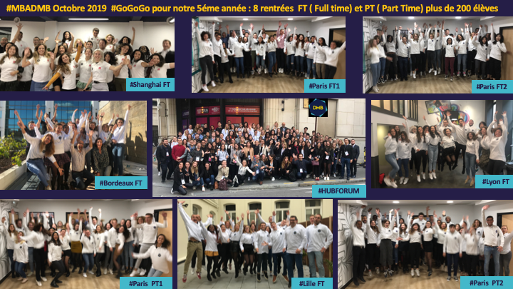 VincentMontet's tweet photo. #GoGoGo Octobre 2019 pour sa 5e année d'existence, le @MBADMB @EFAP_ @HUBInstitute  c'est 8 rentrées #Bordeaux #Lille #Lyon #Paris #Shanghai (#Alger en Janvier), plus de 200 apprenants en formation Full/Part time #InsideDigitalRevolution #MBADMB
Une nouvelle vague de talents ! https://t.co/eKMoSYYDj2