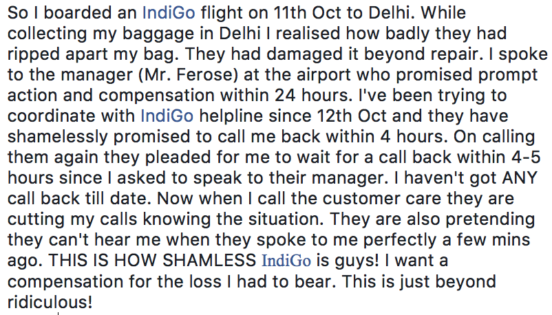 rohitkulkarni88's tweet photo. IS IT SO HARD TO GET ASSISTANCE AND BE COMPENSATED FOR IT. Refer to the below picture for the ridiculous Indigo issue.  @IndiGo6E #indigo #indigoairlines #indigocustomercare #indigoudaipur #indigodelhi https://t.co/xizKRfYIOi