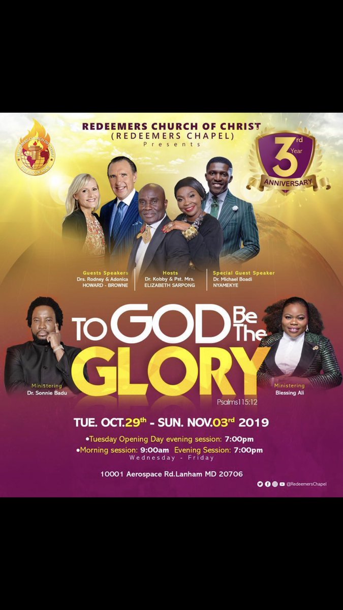 RedeemersChapel's tweet photo. Come and help us celebrate a day that God has made! Redeemers Church of Christ’s 3rd year anniversary! It’s a time to bless and be blessed! You don’t want to miss it! https://t.co/eINs7TvUJk