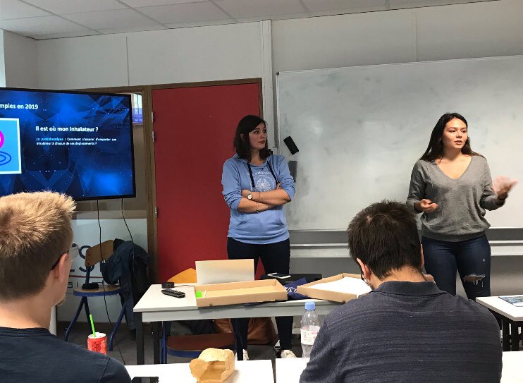 respirhacktion's tweet photo. Présentation de #respirhacktion aux étudiants de @ESMEsudria, @EpitechLille et @ISG . Merci pour votre accueil et votre enthousiasme ! https://t.co/YPiIlqE6Xc