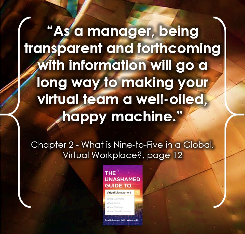 UnashamedVM's tweet image. Making sure things like company culture, deadlines and deliverables, and expectations about using video or IM are hugely important concerning transparency. 

#virtualmanagement #remotework #remotejobs #management #virtualoffice #remoteoffice #remoteassistant #virtualjobs #culture