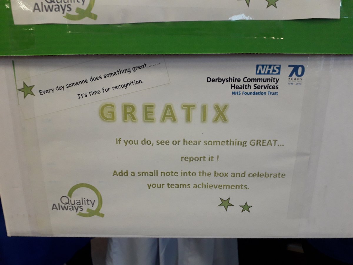 Celebrating whats going well and appreciating one another in Erewash South Integrated Community Team.... Greatix alongside Datix #findingtimetosaythankyou #sharingthelove <a href="/DCHStrust/">Derbyshire Community Health Services NHS FT</a> <a href="/jo_sills/">Jo Sills</a>