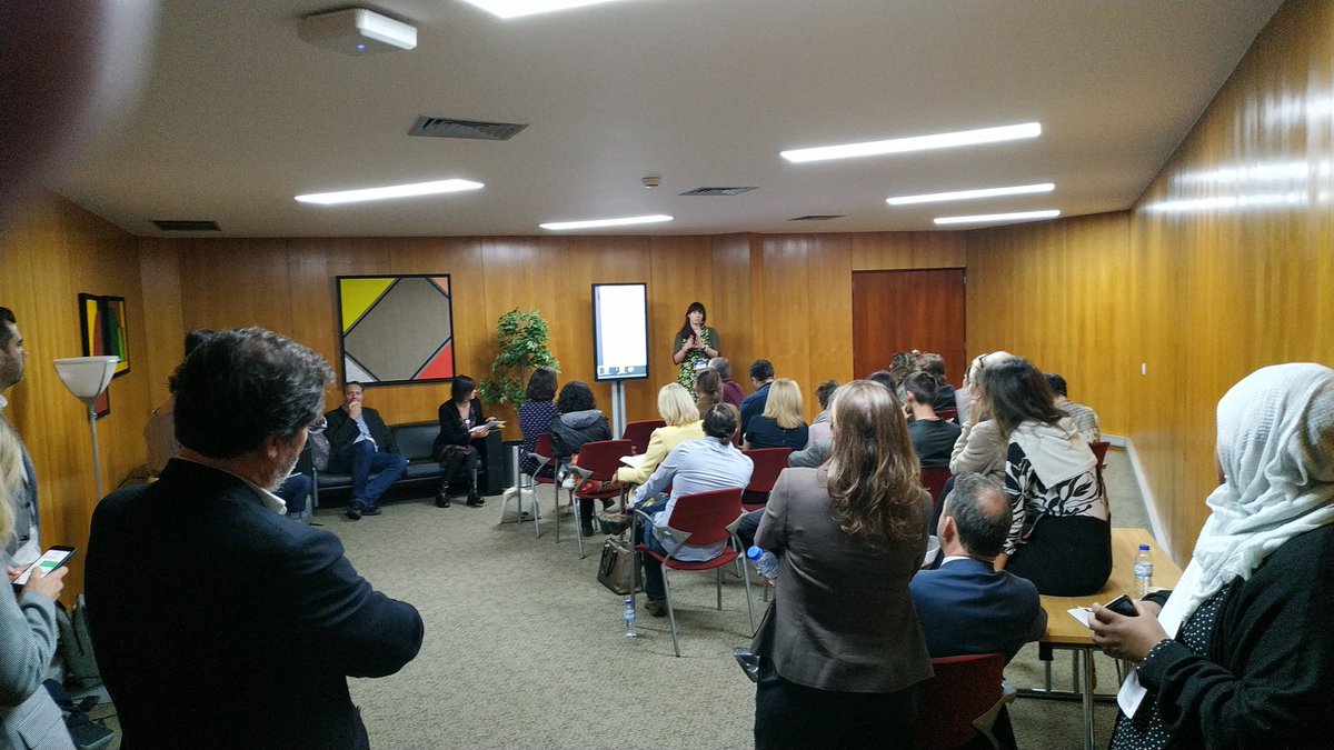 mwynnsjr's tweet photo. Packed room for The Reitox network poster session guided by Nadine Berndt! #LxAddictions19 https://t.co/NJPXnOJgEC