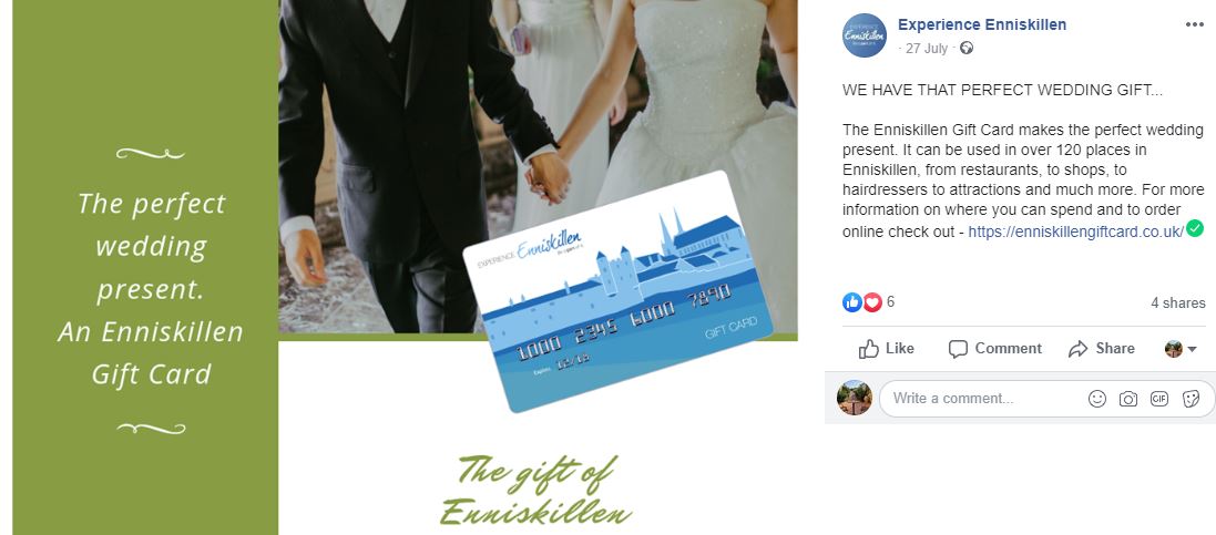 Miconex On Twitter Town Gift Cards Are Great Gift Ideas See How Expenniskillen Are Promoting The Enniskillenbid Gift Card As Making The Perfect Wedding Present Amongst This Popular Wedding Season Find Out