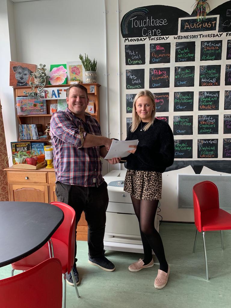 TouchbaseCare's tweet photo. As part of our Participate programme we are excited to welcome Evie as our new apprentice at @TouchbaseCare. Evie will be doing her Level 2 Adult Care Worker apprenticeship for @ABMTraining the centre. Welcome Evie!! #inculsive #disability #apprenticeship #education #training https://t.co/wlVp4wJkke