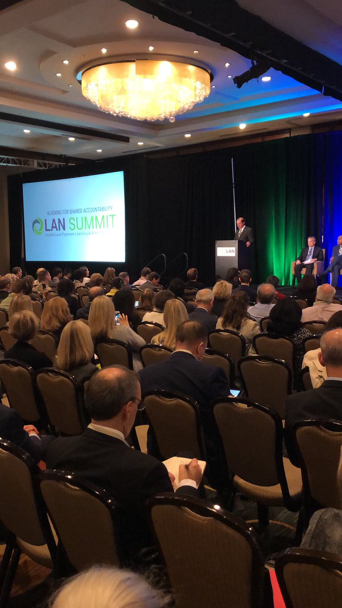 MaraMcDermott's tweet image. Loving the new location for the #LANSummit.  @SecAzar kicking it off reaffirming commitment to Direct Contracting, including geographic model.