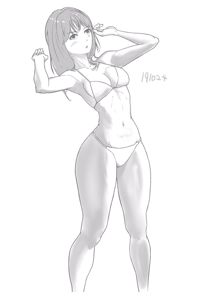 春律 れんしう ポーズ模写と陰影 イラスト イラスト好きな人と繋がりたい 私の絵柄が好みって人にフォローされたい