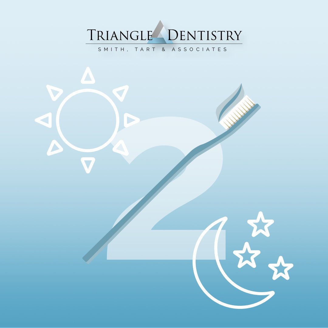 triangledds's tweet image. Today's #teethtip is all about brushing your teeth. You should be brushing your teeth for 2 minutes in the morning and at night. #Facts