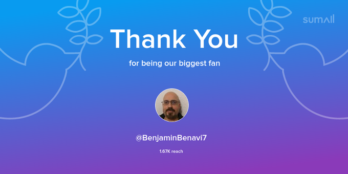 Our biggest fans this week: BenjaminBenavi7. Thank you! via https://t.co/4Zd6Me12zB https://t.co/kJH