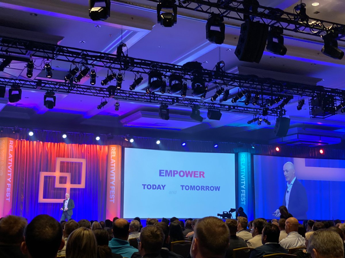 ParkIPTrans's tweet photo. Key themes at the opening keynote at @RelativityFest this week included streamlining processes and innovative technology—two main benefits of working with #ParkIP. Find out more -> https://t.co/9Mw4eeWd19. #ediscovery #legaltech #relativityfest2019 #aiplaam19 https://t.co/2DnGVfRGae