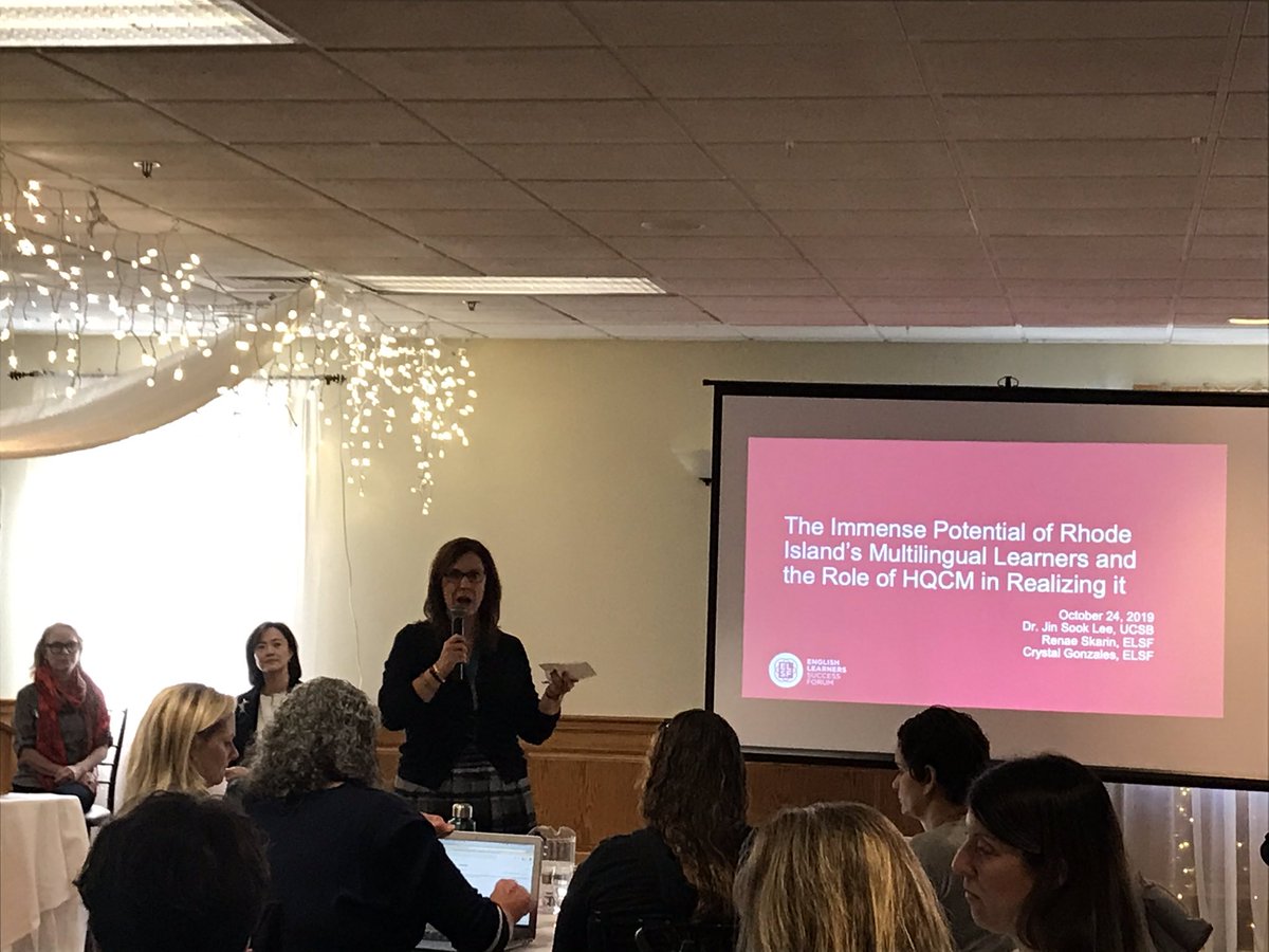 F_MoleaBaker's tweet photo. ELSF is here in RI sharing the immense Potential of RI multilingual learners and the role of HQCM in realizing it. #RIDeptEd https://t.co/Yi0nZgQQ1b
