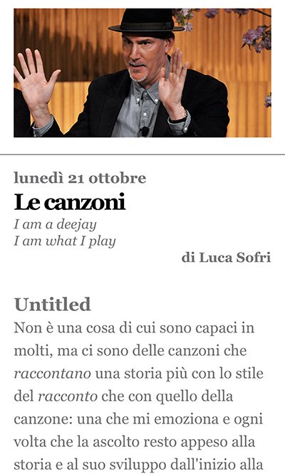 Cresce l’archivio della newsletter Le canzoni di <a href="/lucasofri/">Luca Sofri</a> ilpost.it/2019/10/16/new…