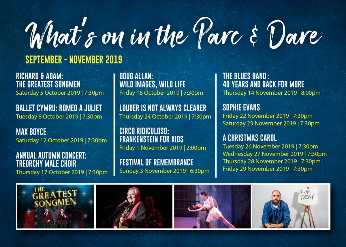 Lots going on in the Park &amp; Dare throughout November!
Including the Fabulous Sophie Evans 

#parkanddare #VisitTreorchy #whatson #theatre