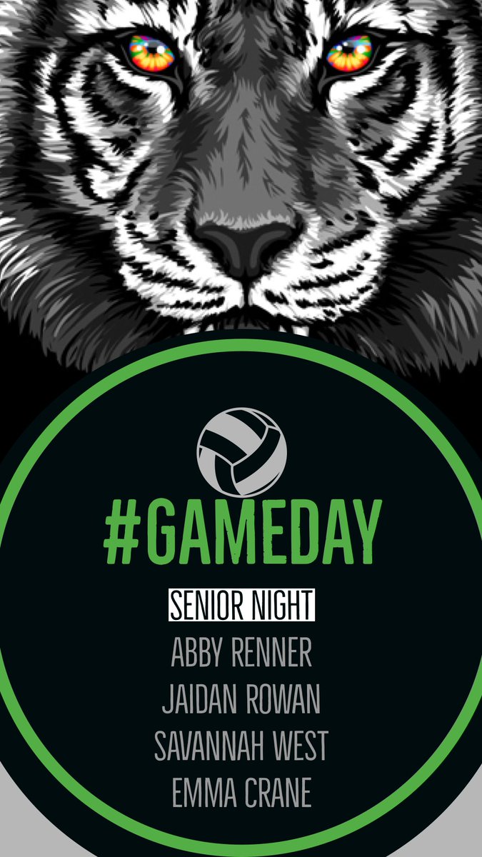 It’s #GameDay! It’s #SeniorNight! It’s against riverton. Fr: 4:30pm, JV: 5:30pm, V:6:30pm. #TigerWyo #WearYourGreen
