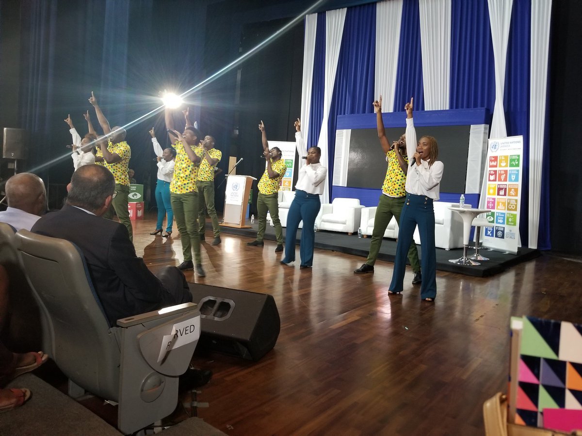 Jaybritz's tweet image. Amazing performance from the Ashe Company #shellings #UNDay2019 #UNDayJa2019 @UNICEFJamaica @UN @UNJamaica