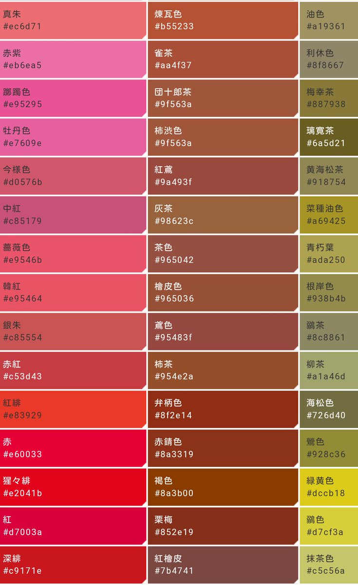 ちどり飴 日本の色の名前って素敵だな T Co Hhmsf1jxsl Twitter