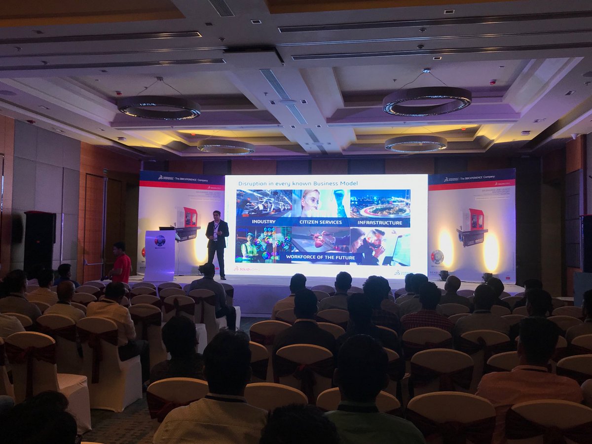 varakumar's tweet photo. Mr. Diwakar, Territory Technical Manager for ⁦@3DSIndia⁩ keynote presenter for #swx2020launch.
#Solidworks2020 #BeaconIndia ⁦@SOLIDWORKS⁩ ⁦@BEACON_India⁩ https://t.co/XRHgO8pIIM