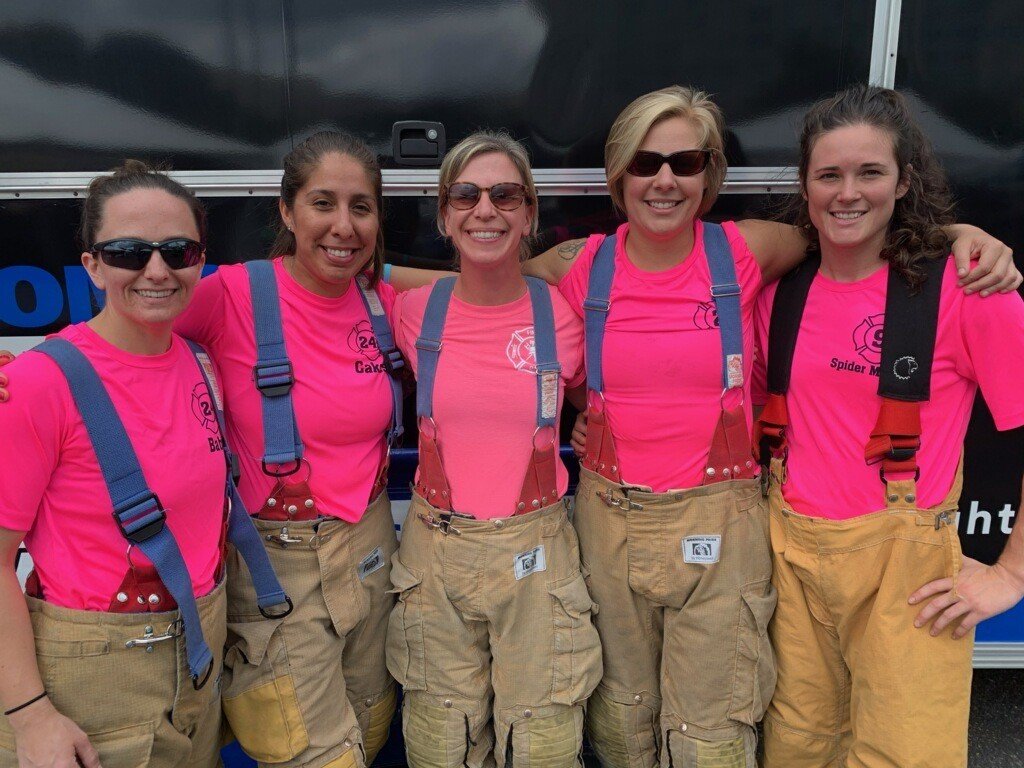 CFEMSPIO's tweet photo. Our women's combat challenge team in Alabama competing in World's over the past few days! They knocked off 12 secs in their time.  We are very proud of the amazing work they are doing in representing themselves and our department! #WomenFFsRock #OurGirlsAreStrong #PinkisCool https://t.co/BZBtEq804s