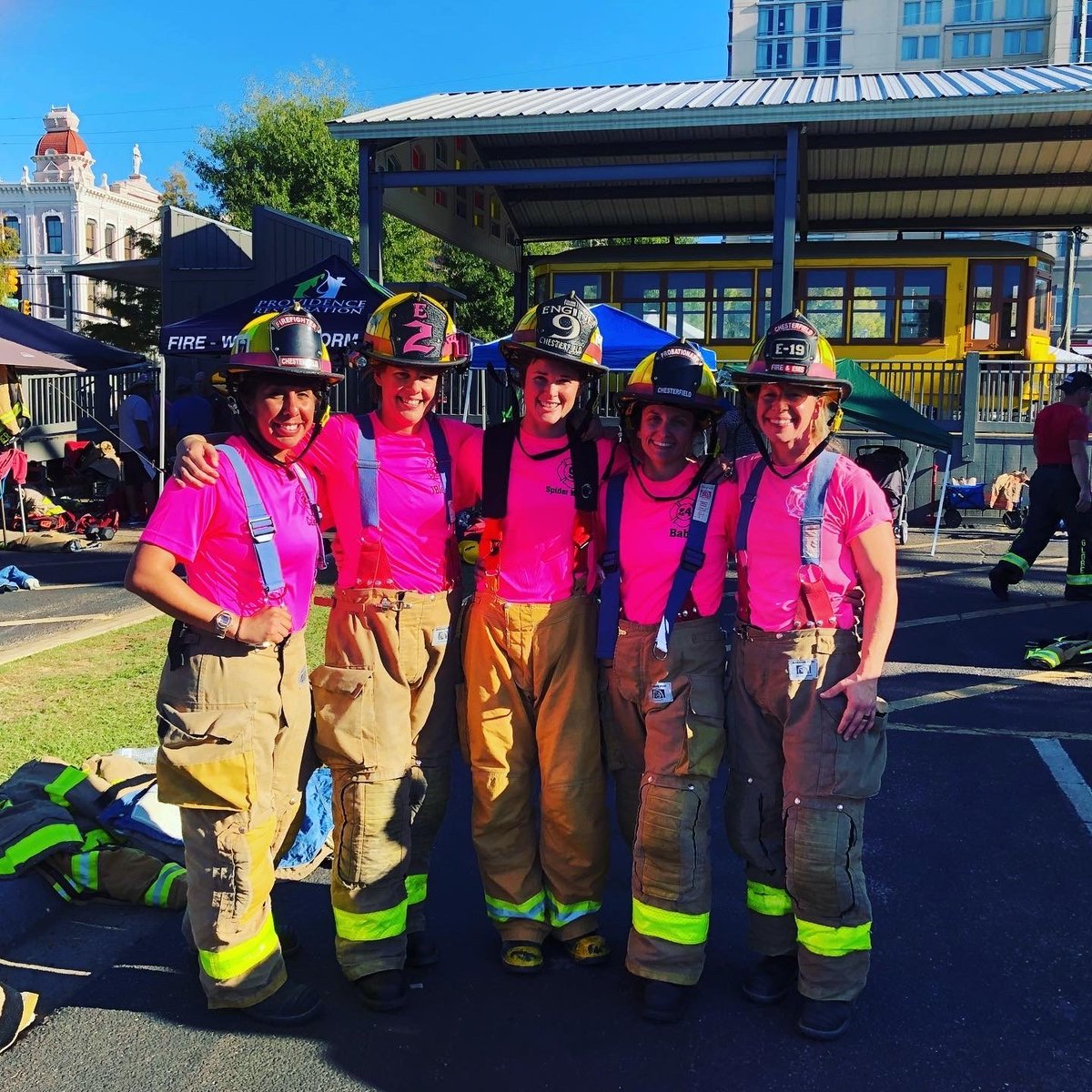 CFEMSPIO's tweet photo. Our women's combat challenge team in Alabama competing in World's over the past few days! They knocked off 12 secs in their time.  We are very proud of the amazing work they are doing in representing themselves and our department! #WomenFFsRock #OurGirlsAreStrong #PinkisCool https://t.co/BZBtEq804s