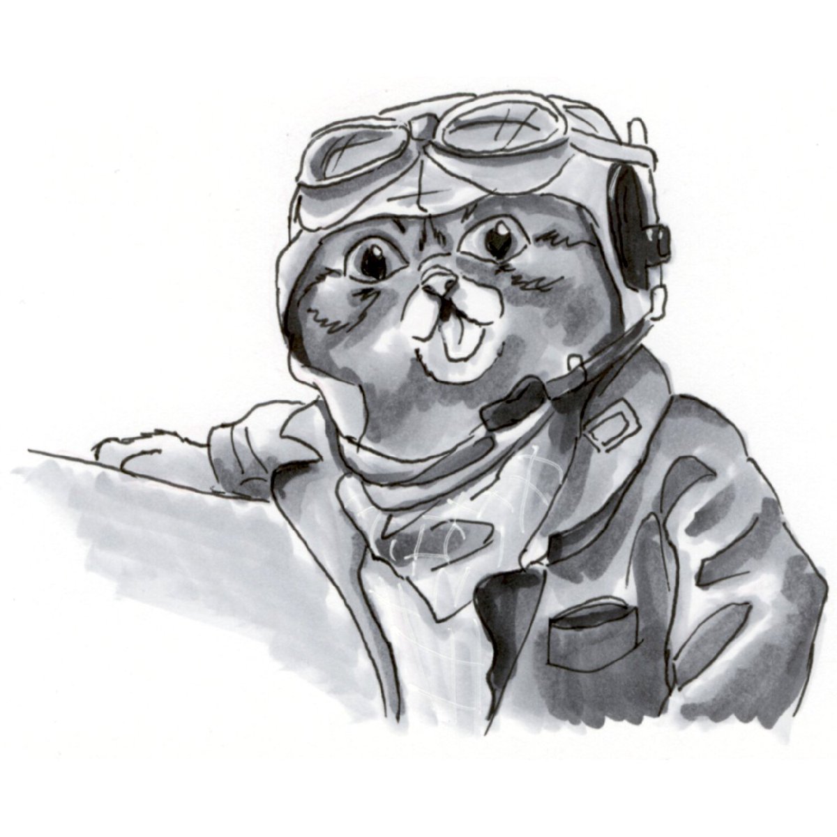 JacobMiltSmith's tweet photo. Inktober day 24: Dizzy! I thought I'd do some kind of pilot, so I did Russell Casse, the loopy pilot from Independence Day! @jakeparker @inktober
#inktober #inktober2019 #inkdrawing #ink #indepenceday #russellcasse #randyquaid #pilot #cat #pet #fanart #art #utahartist #dizzy https://t.co/QYkSEX2tbG