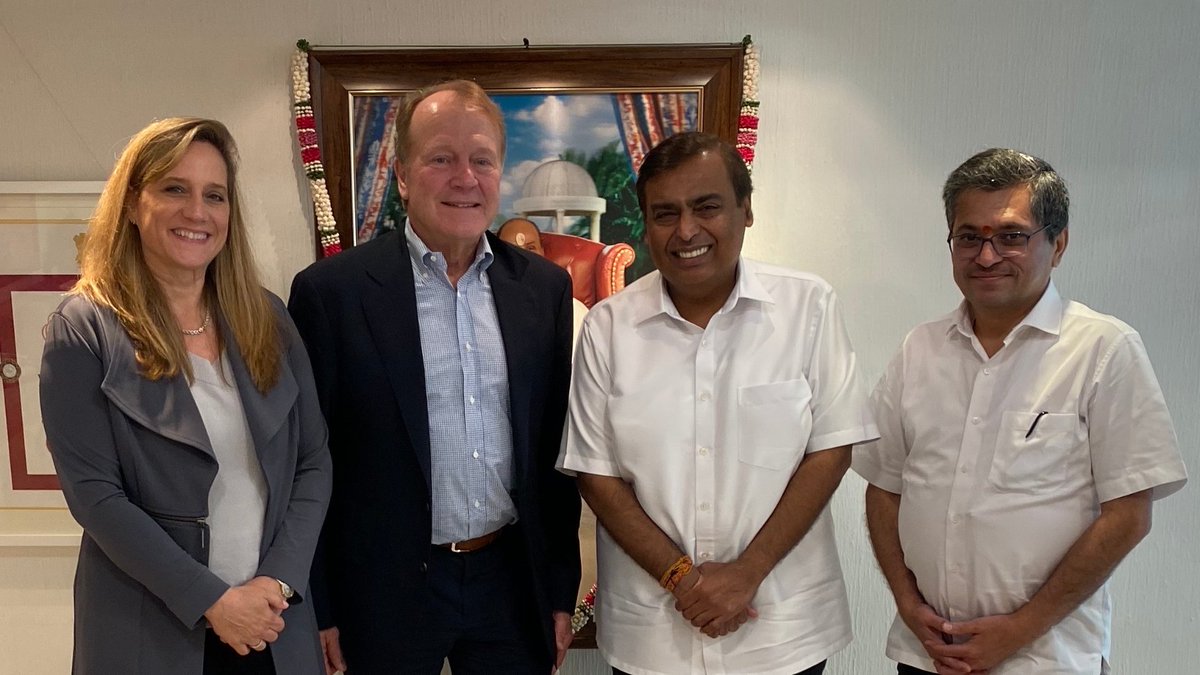 John T. Chambers on Twitter: "Met w/ Mukesh Ambani, Manoj Modi, JT ...
