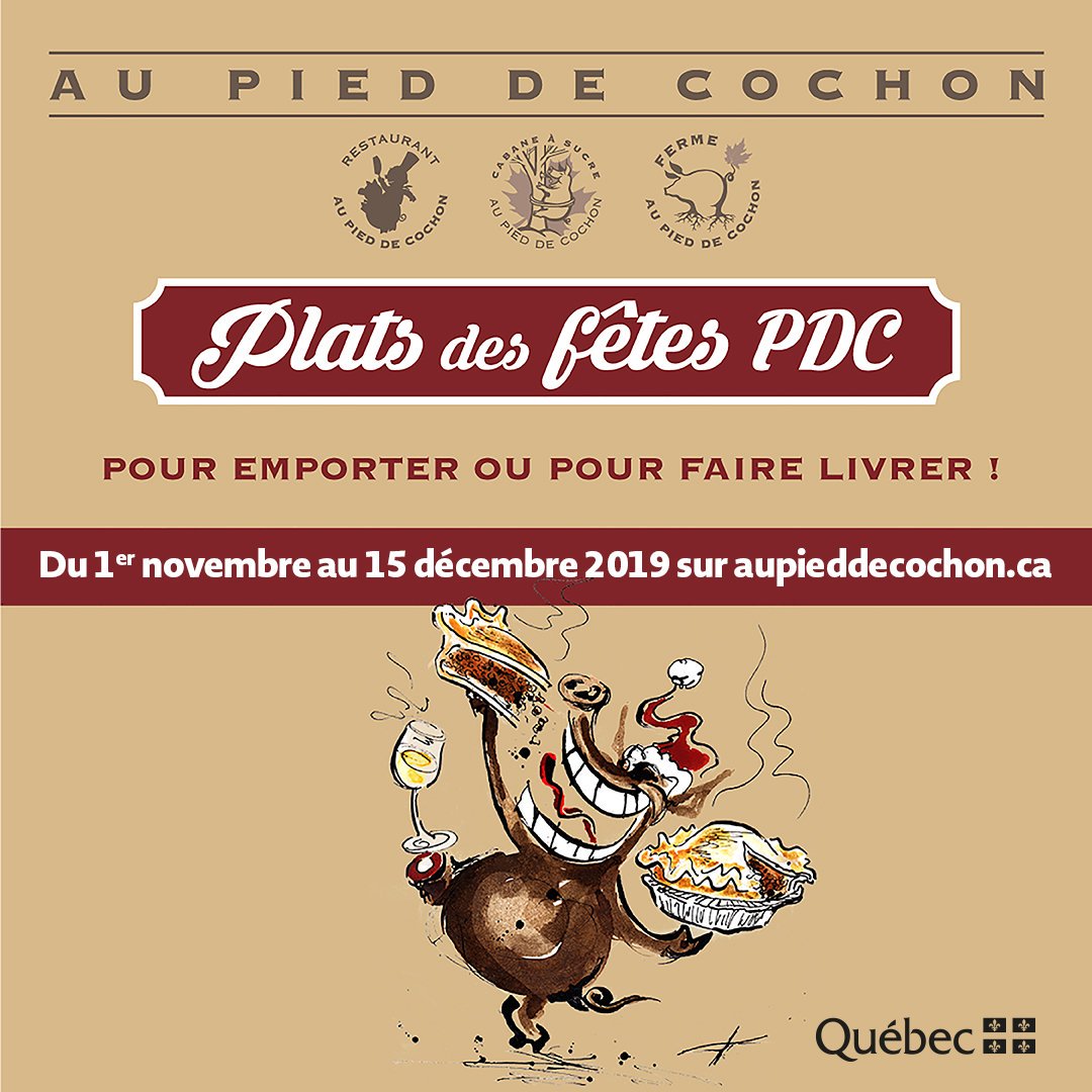 PieddeCochonMTL's tweet photo. 🚨Dans 2 mois EXACTEMENT c'est NOËL. 🚨
Plus d'info à venir en ligne, dès le 1e novembre.
#CommandesEnLignePDC
#PlatsPourEmporterPDC
#SaisonHivernalePDC
#LivraisonsPDC
#CabanePDC
#PDCTakeout
#PDCDelivery https://t.co/eW0fZT2hX5