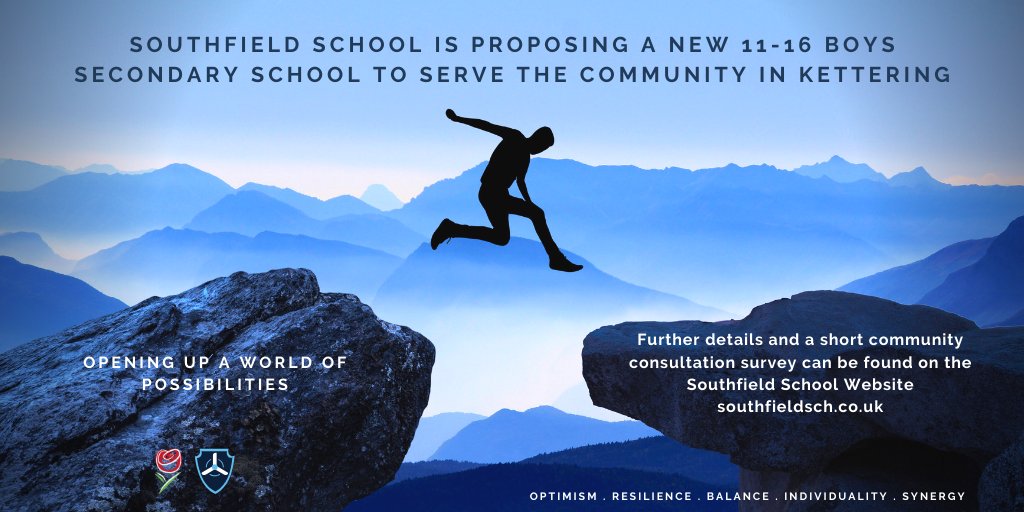 We are proposing a new 11-16 boys secondary school to serve the community in Kettering.
We would welcome your views. Please visit our website for further details and our community consultation survey.
southfieldsch.co.uk/free-school-pr…