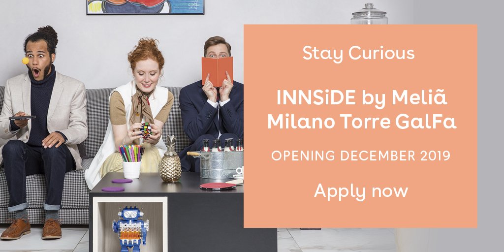 MeliaCareers's tweet photo. Are you a trendseeker &amp; forward thinker who adapts and anticipates to guests needs!?

 If this sounds like you, we want to hear from you! Become an INNSiDER at the NEW INNSiDE MILANO TORRE GALFA! 

Click here to learn about our job opportunities https://t.co/g27zxqYqgR https://t.co/VZk52IV6X0
