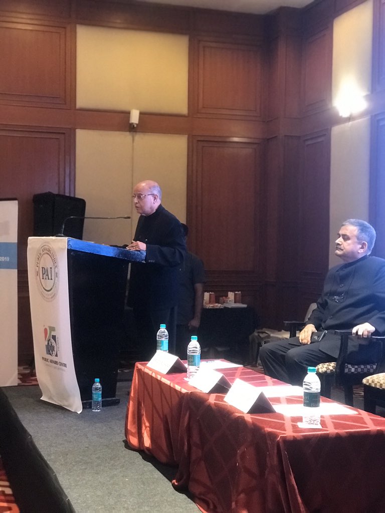 pacindia's tweet photo. “The true measure of the Society is not based on its apex but on its base, and that’s what PAI2019 is about”
-Dr K Kasturirangan, Chairman-@pacindia delivering the inaugural address at the launch of PAI2019.
@GGurucharan @MilindTambe_AI @onthinktanks https://t.co/RD2g3Oz4Ow