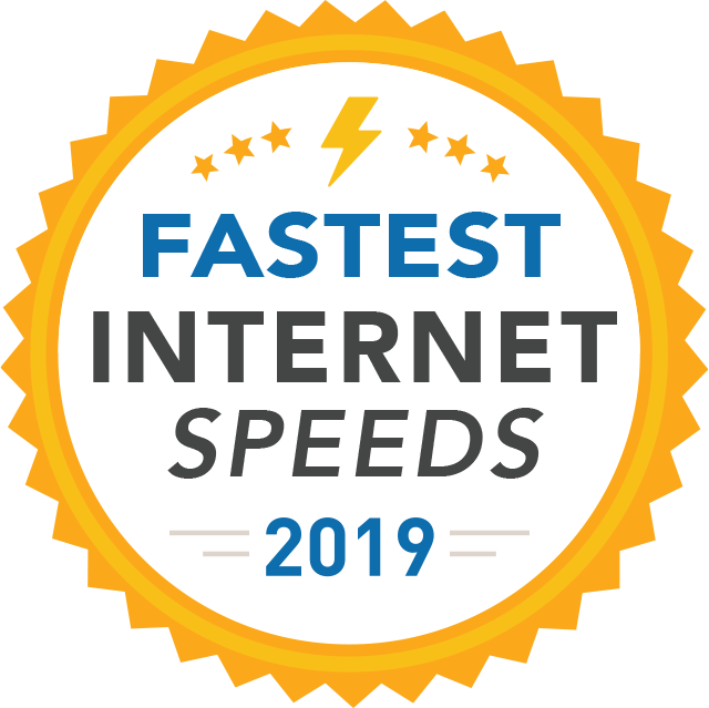 Did you hear? We're proud to receive the Fastest Internet Award from Broadband Now for 2019. Learn more here: bit.ly/2qzK5zk