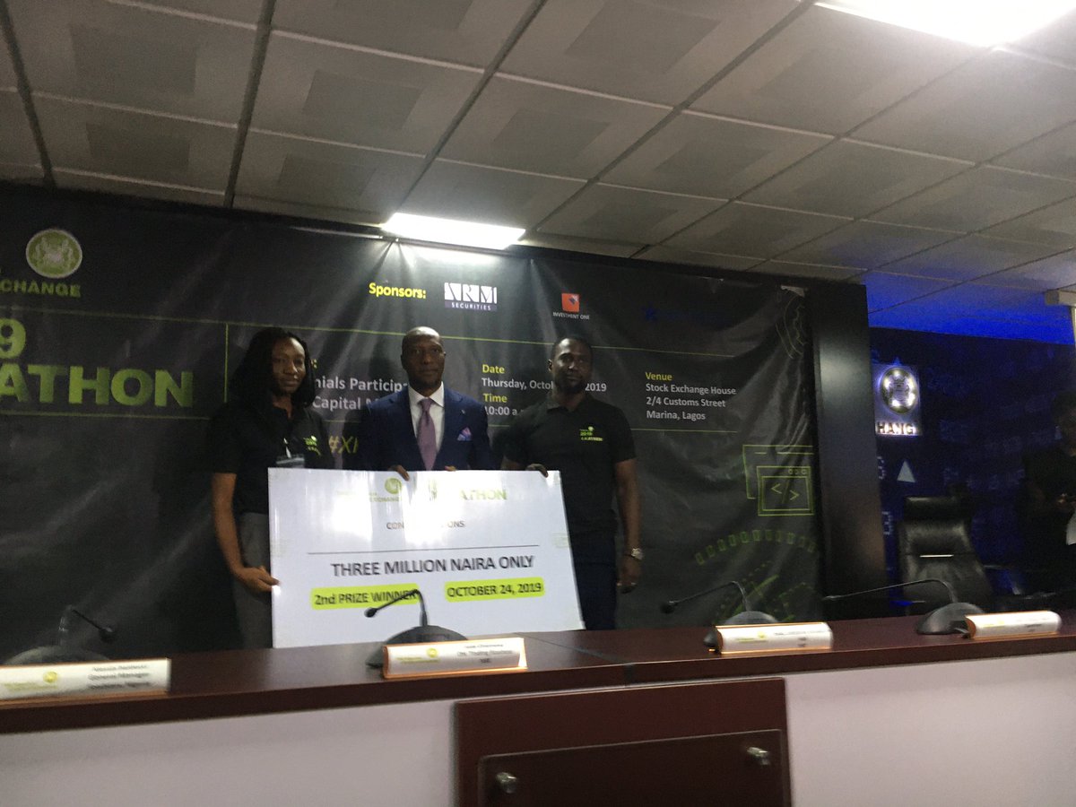 ngxregco's tweet photo. Congratulations to Team trove on winning the First Runner up prize of the 2019 #Xkathon https://t.co/T4EEk13hUW