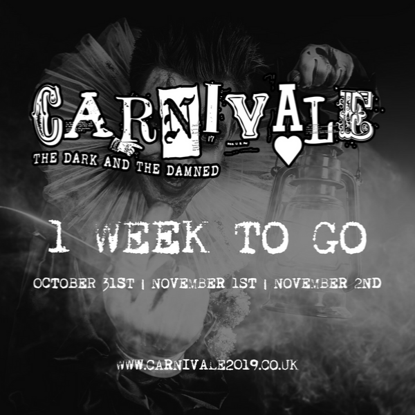 ApocalypseUK's tweet photo. Just 1 week to go... Have you got your ticket to Carnivale: The Dark and the Damned yet? https://t.co/4cZ1Q2Lyc7