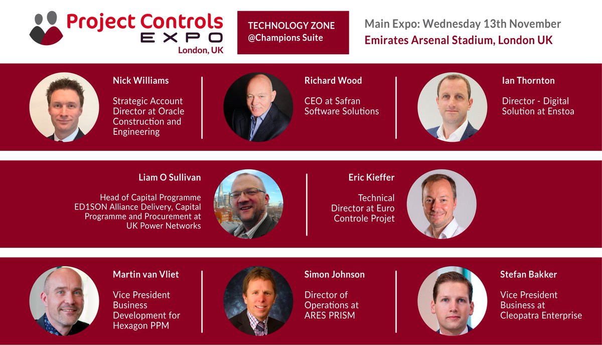ProjConExpo's tweet image. Here is the list of @ProjConExpo UK 2019 speaker at Technology Zone

Know more about the agenda @ projectcontrolexpo.com/agenda
Register to the event - projectcontrolexpo.com/register

#Speakers #TechnologyZone #PCExpo2019 #Partners #globalconference #oilandgasindustry #projectcontrols
