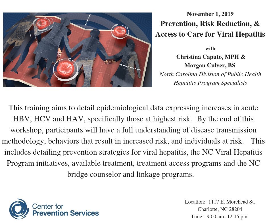 cps_nc's tweet photo. Don't forget toegister today: https://t.co/w8ZnkLj0qh
 #professionaldevelopment #druguserhealth #communityhealth #hepatitis #education #awareness https://t.co/4QKS1JOcnz