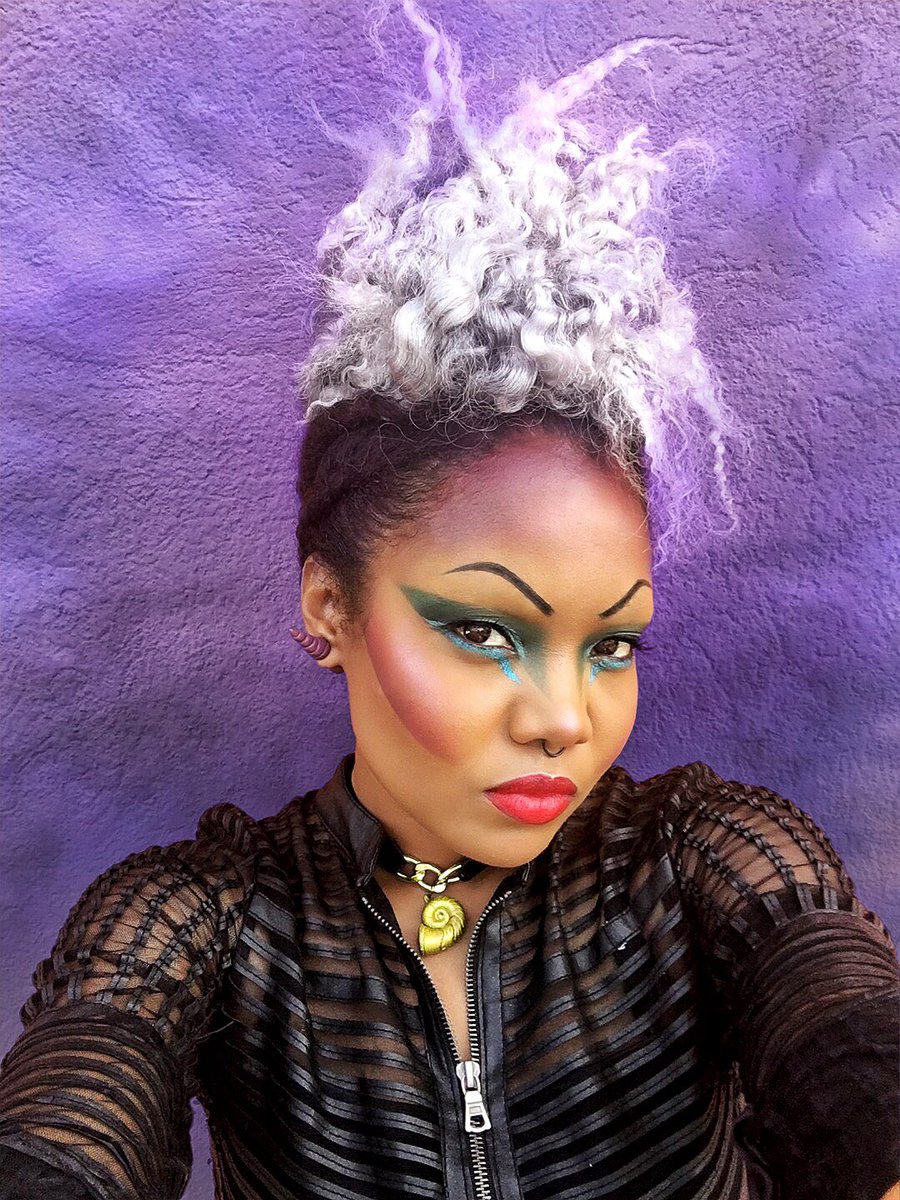 Mikazoiid's tweet photo. Day 4: Ursula in the Real World. #70s / #80s #newwave inspired 
#13daysofhalloween #Halloween #Ursula #makeup #newwavemakeup #backintime #undiscovered_muas #villain https://t.co/R19erKSwII