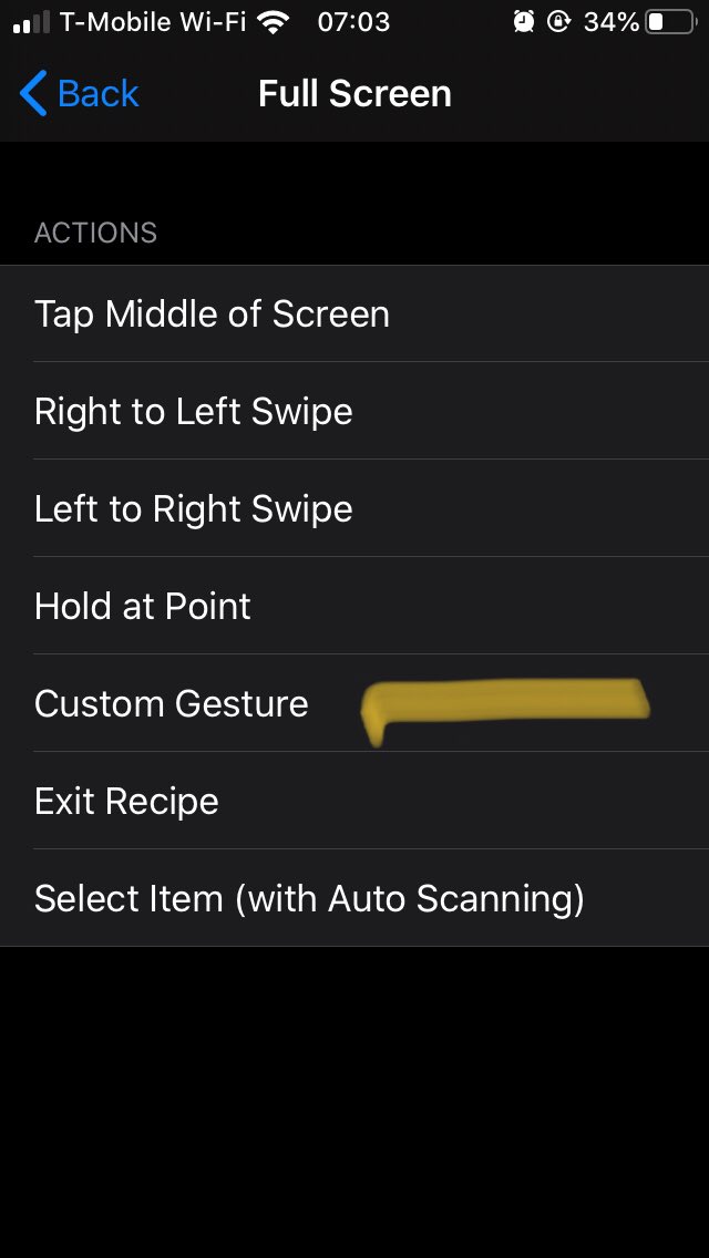 6. U can name it esp if ur making one for when it’s up right and bother for when it’s full screen.7. Click “Assign a switch”8. Then “full screen”9. Click “custom gesture”