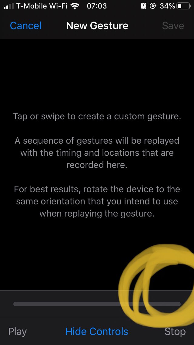 10. This is where u do the gesture.. click at the approx area where ull be tappingTry to get it as lower as possible.. cuz that’s where the button will be if u make a gesture and it didn’t tap, try lower.. it will work I promise..