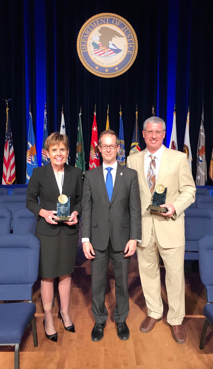 USAGlassman's tweet photo. Congratulations to SDOH AUSAs Andy Malek &amp; Brenda Shoemaker on their AG Awards for Distinguished Service! Together with ATR, CIV, &amp; our LE partners, they showed that the long arm of the law reaches to Korea for those who defraud the US military. https://t.co/znUOBDPL1v
