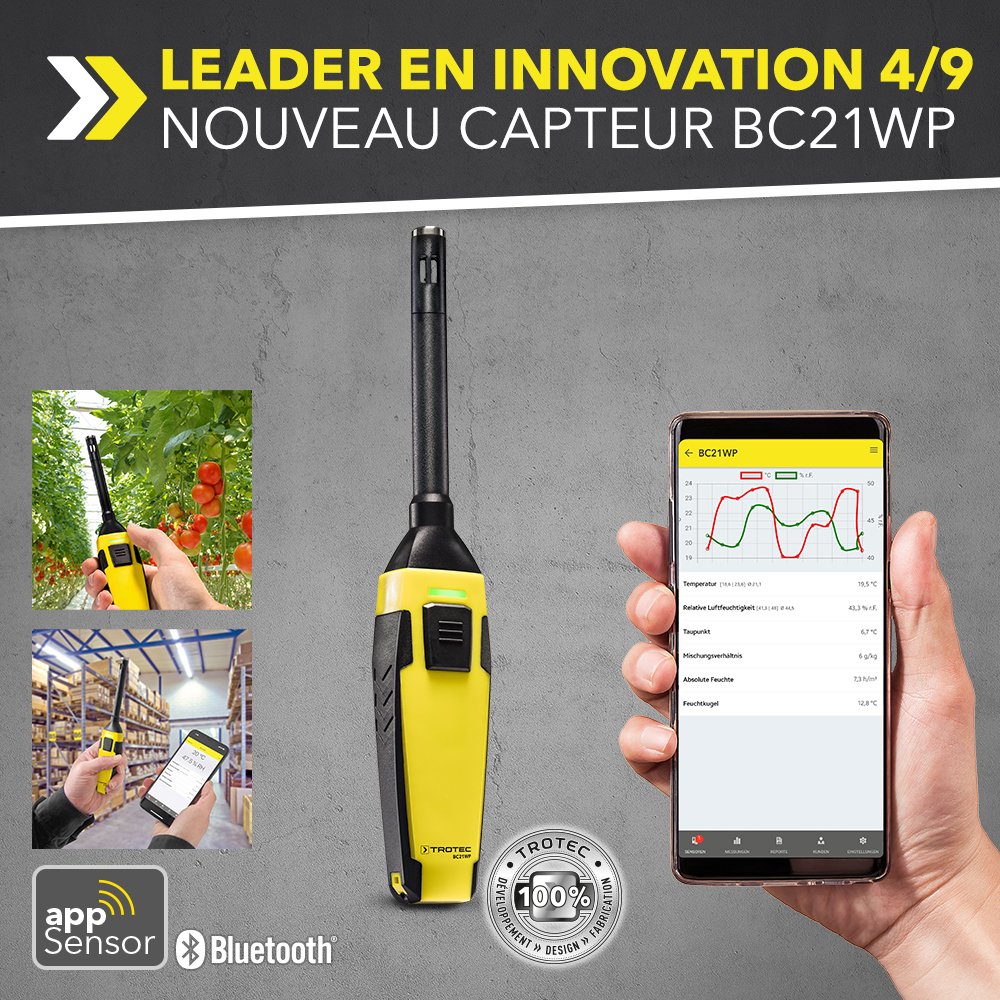 TROTEC24_FR's tweet image. Rend votre smartphone encore plus intelligent – Hygromètre thermique avec capteur appSensor de Trotec #App #appSensors #measuringdevices #MultiMeasureMobile #Smartphone #trotec trotec-blog.com/fr/?p=19803